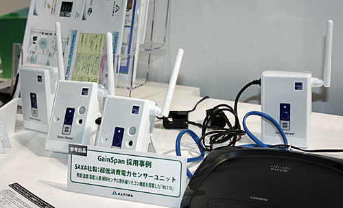 GainSpan社の無線LANチップを採用したサクサのセンサ