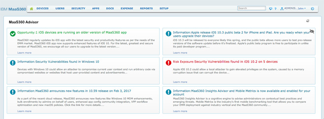 図表2　「IBM Watson」が管理者にセキュリティー向上策を提案