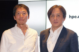 （左から）日本ヒューレット・パッカード ネットワーク事業統括本部 技術統括本部長の佐藤重雄氏とHPE Arubaシニア・コンサルティングSEの水谷雅洋氏