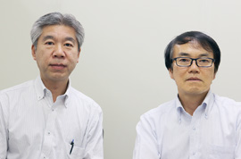 （右から）ジュピターテクノロジー営業部 部長の上田政弘氏、技術部 技術1課 課長の本木文彦氏