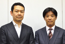 SP営業本部・本部長の井元俊行氏（左）と、技術本部SEマネージャーの林章氏
