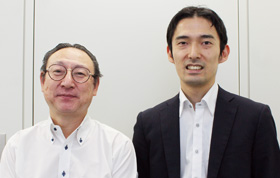 （左から）日本ソルテック　営業本部　営業部　担当部長の土田正仁氏とネットワーク・エンジニアの山崎聡士氏
