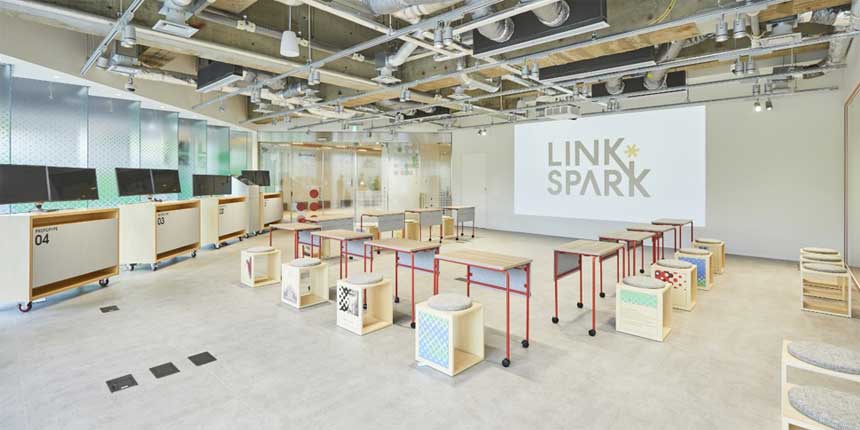 NTT基町ビル（広島市中区基町6-77）に設立された共創ラボ「LINKSPARK 広島」