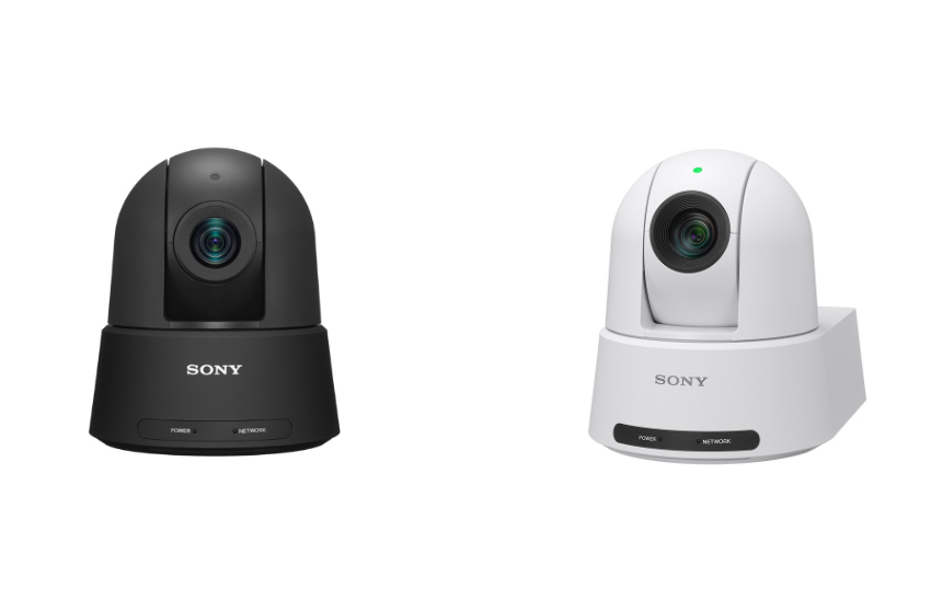 ソニーは6月15日に発売する4K対応の旋回型カメラ「SRG-A40」（左）と「SRG-A12」