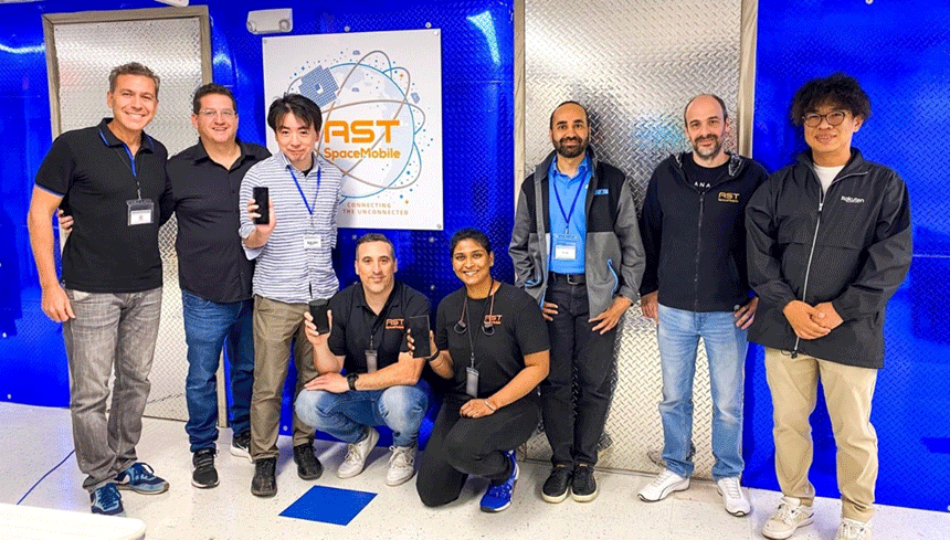 試験に参加したAST、楽天モバイル、Vodafone、AT&Tのエンジニアチーム
