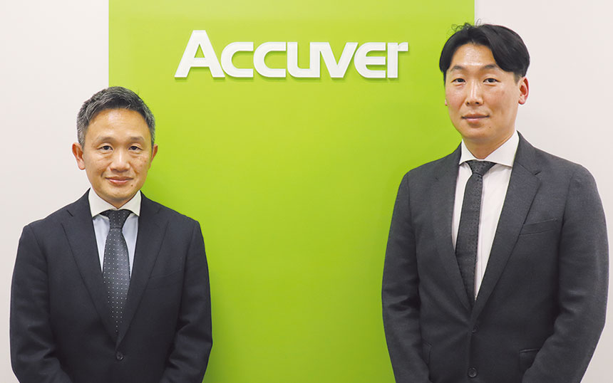 （左から）Accuver 営業部 シニアマネージャー 久保義幸氏、同社 無線ネットワークソリューション部 シニアマネージャー ハン・ガンヒ氏