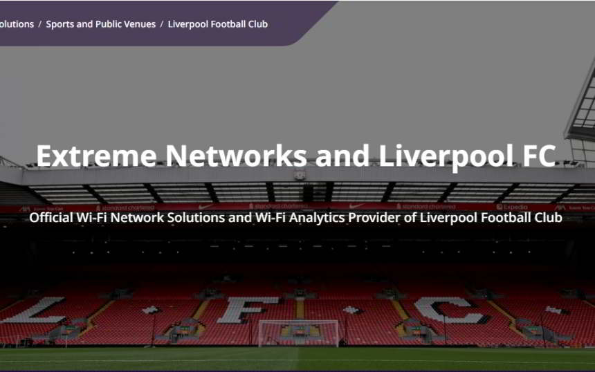 リバプールFCが本拠アンフィールドにクラウドWi-Fi導入、Extreme Networksを採用