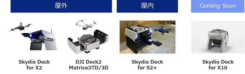 用途に合わせた機体のラインナップ