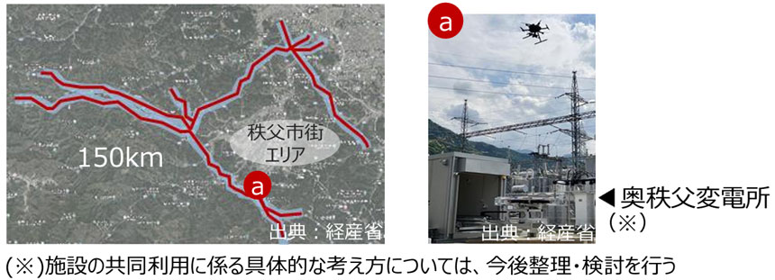 埼玉県秩父エリアのドローン航路