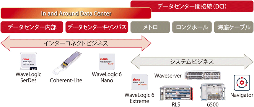 図表1 シエナのデータセンターネットワークビジネス