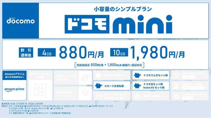 「ドコモ mini」概要