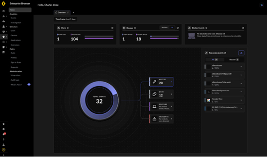 「Prisma Access Browser 2.0」画面イメージ
