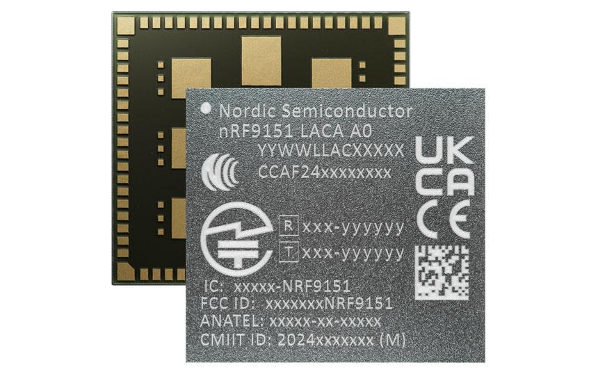 ノルディック・セミコンダクターのセルラーIoT向け低消費電力モジュール「nRF9151」