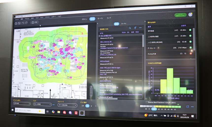 電波カバレッジや干渉源の測定・可視化イメージ