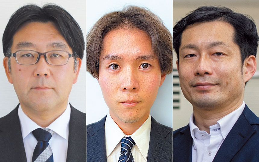 (左から)NTTドコモ 6Gテック部 担当部長 平間康介氏、NTTドコモ 6Gテック部 担当 山内健太氏、NTTネットワークサービス システム研究所 主任研究員 馬場宏基氏