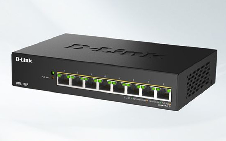 D-LinkのマルチギガビットアンマネージドL2スイッチの新製品「DMS-108P」
