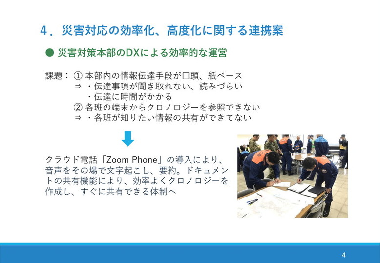 災害対策本部の運営もZoom PhoneでDX