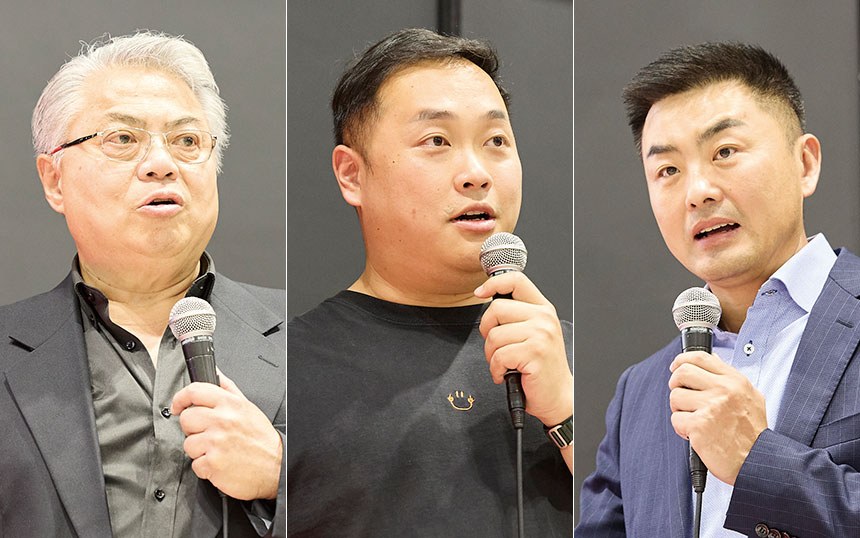 （左から）Wi-Fi Alliance APACビジネス担当 マネージング ディレクター Jerry Huang氏、SUNMI 技術・製品担当 副社長 Zhou Eric氏、China Mobile International アジア太平洋地域 商業・技術担当マネージングディレクター Lin Paul氏