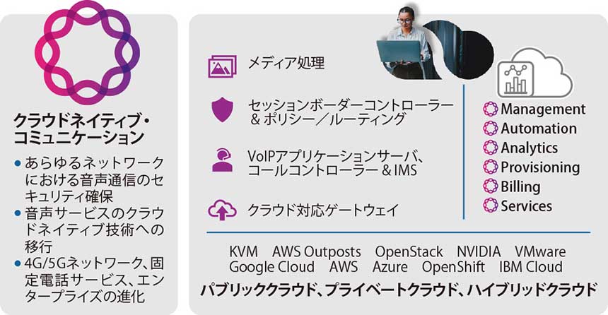 図表2　リボン・コミュニケーションズの事業領域　音声コミュニケーション