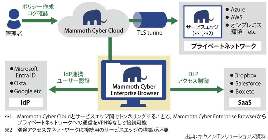図表3　「Mammoth Cyber Enterprise Browser」概念図