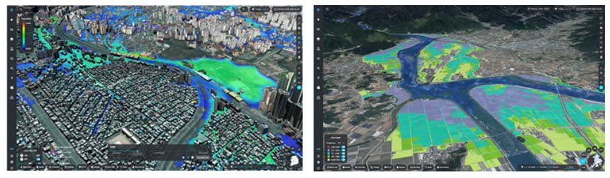 水害危険エリアの予測・可視化 イメージ