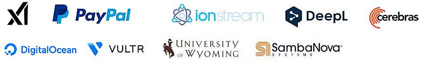 AIデータセンターにジュニパーを採用する企業・団体の一例。このほかにも、クラウド、SNS、製造、金融などで多数の導入実績がある