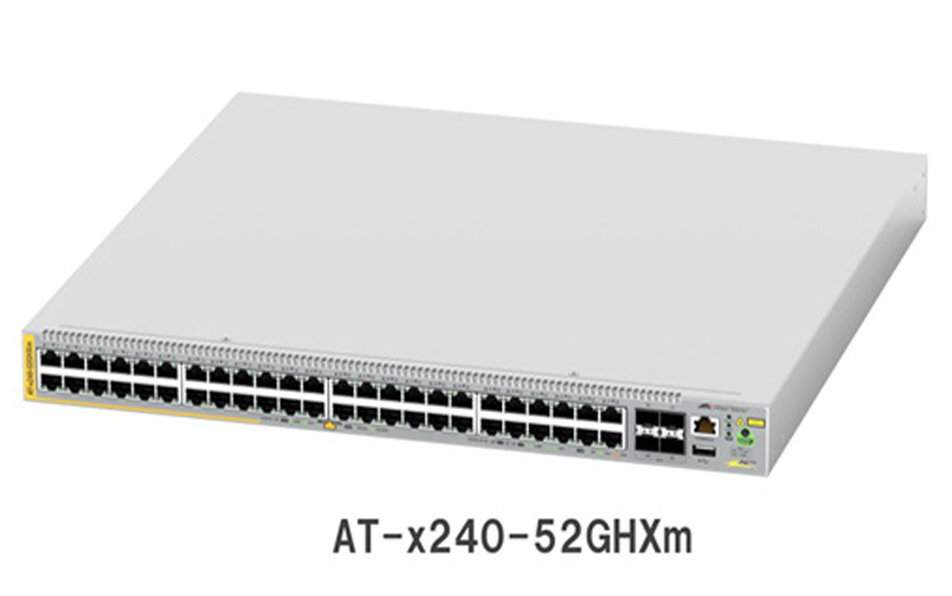 アライドテレシス、マルチギガ対応のPoE++スイッチ新製品「AT-x240-52GHXm」