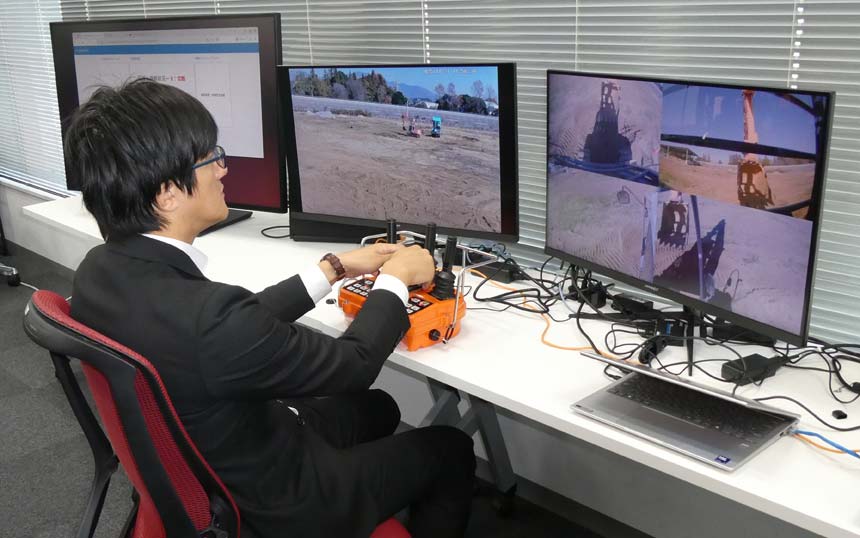 Starlinkで建機のリアルタイム遠隔操縦　IIJとハイテクインターがつくば-東京間で実証デモ