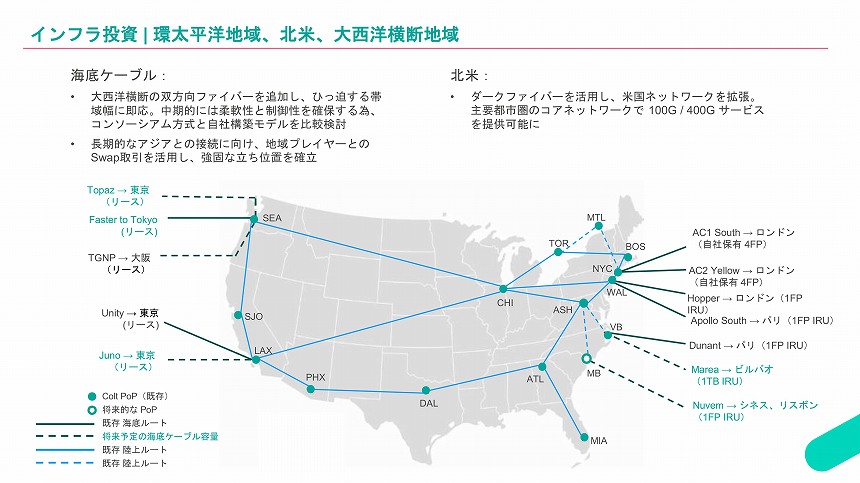 環太平洋、北米、太平洋横断ルートを増強