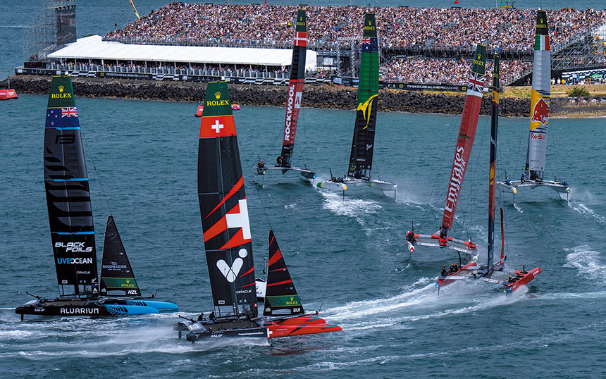 英国ポーツマスで7月に開催されたEmirates Great Britain Sail Grand Prixの様子（画像提供：エリクソン、SailGP）