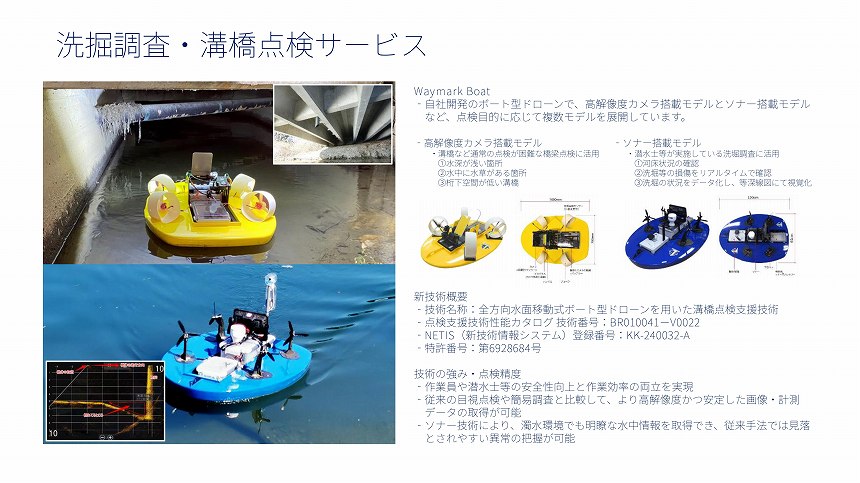 洗掘調査・溝橋点検サービスの概要