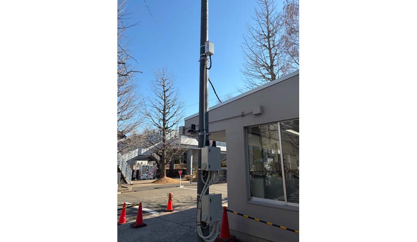 NTT中央研修センタに設置されたスマートポール