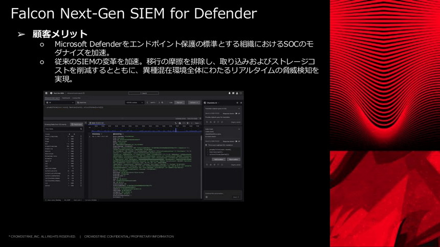 「Falcon Next-Gen SIEM」によるMicrosoft Defender for Endpointのテレメトリ取り込みイメージ