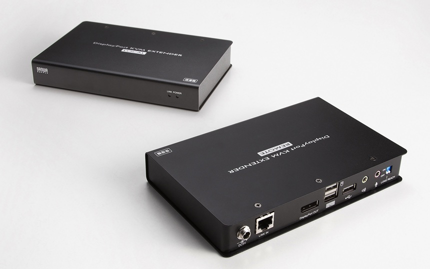 最大150m先のPCをLANケーブル経由で遠隔操作、サンワサプライがKVMエクステンダー発売