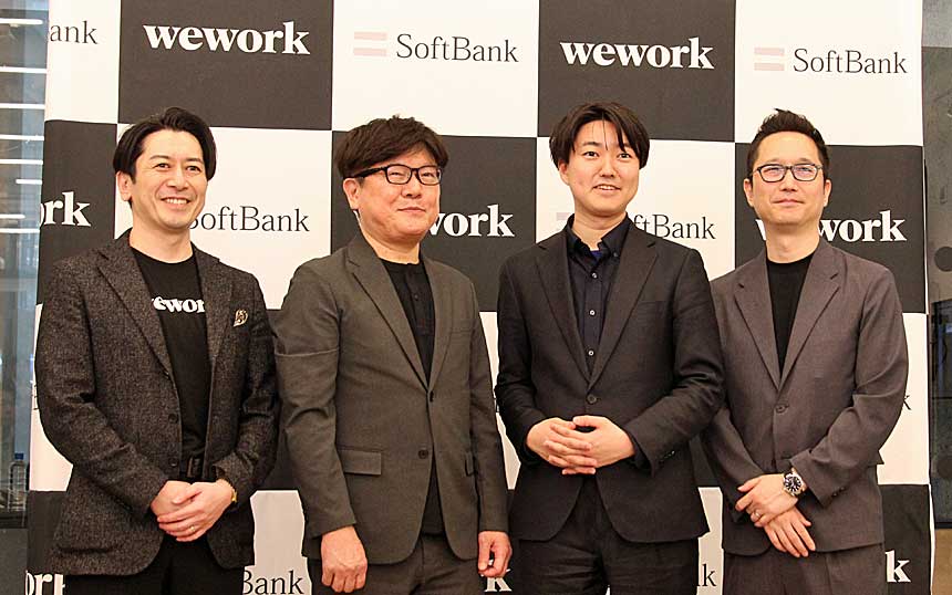 （左から）WWJ 代表取締役社長 兼 CEO 熊谷慶太郎氏、ジェイアール東海情報システム 取締役 デジタル戦略部長 石川勝隆氏、neoAI 代表取締役 CEO & Founder 千葉駿介氏、ソフトバンク 次世代事業開発本部 本部長 淺沼邦光氏