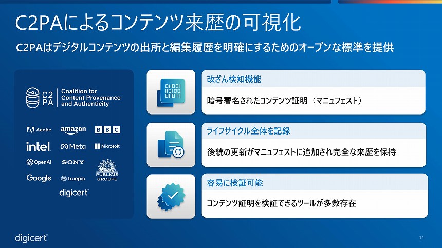 C2PAにより、コンテンツの来歴が可視化される