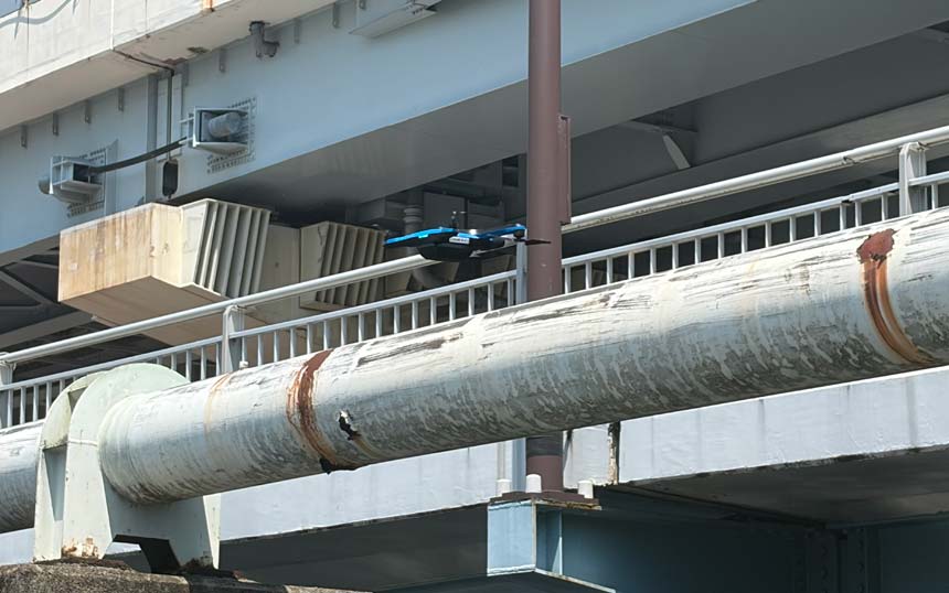 ドローンで橋梁下のインフラを一括点検 東京ガス・東京電力・NTT東が協業
