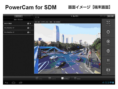PowerCam for SDMの画面イメージ