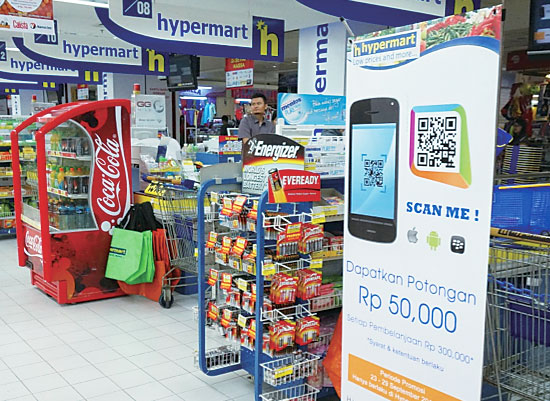 インドネシアではスーパーマーケット「ハイパーマート」で導入されているZNAP