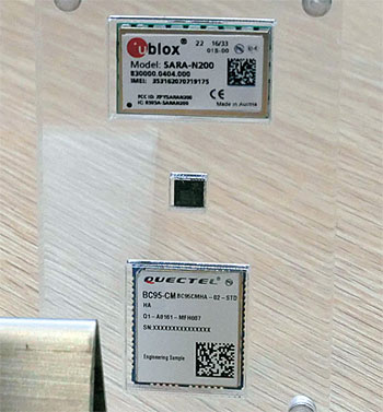 NB-IoTのチップセットと通信モジュール