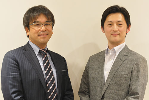 イッツ・コミュニケーションズ 執行役員 IoT推進プロジェクト担当の武田浩治氏（左）と、IoT推進プロジェクト スペシャリストの林田丈裕氏