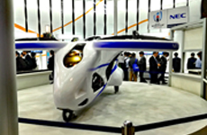 NECが「空飛ぶクルマ」をCEATEC 2019で展示――「はやぶさ2」の技術などを活用