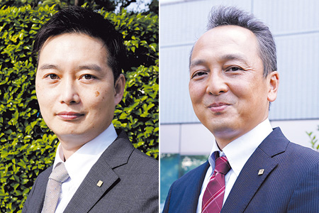 （左から）京セラ 通信機器事業本部 IoTビジネスユニット 責任者 横田希氏、事業開発課 小倉久忠氏