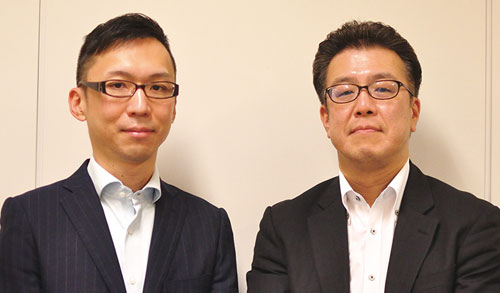 東陽テクニカ 情報通信システムソリューション部 部長の徳道宏昭氏（右）と、係長の松﨑紀比古氏