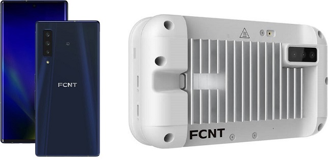 FCNTが開発したローカル5Gデバイス「FCNT SD01」（左）と「FCNT AW02」